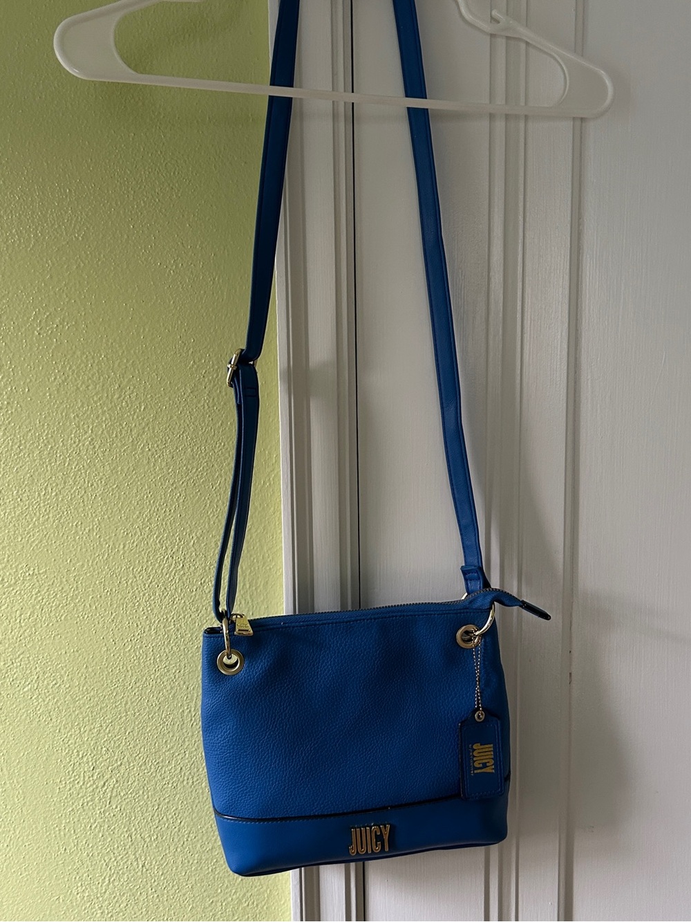 Juicy Couture Royal Blue Crossbody Bag with Gold Hardware